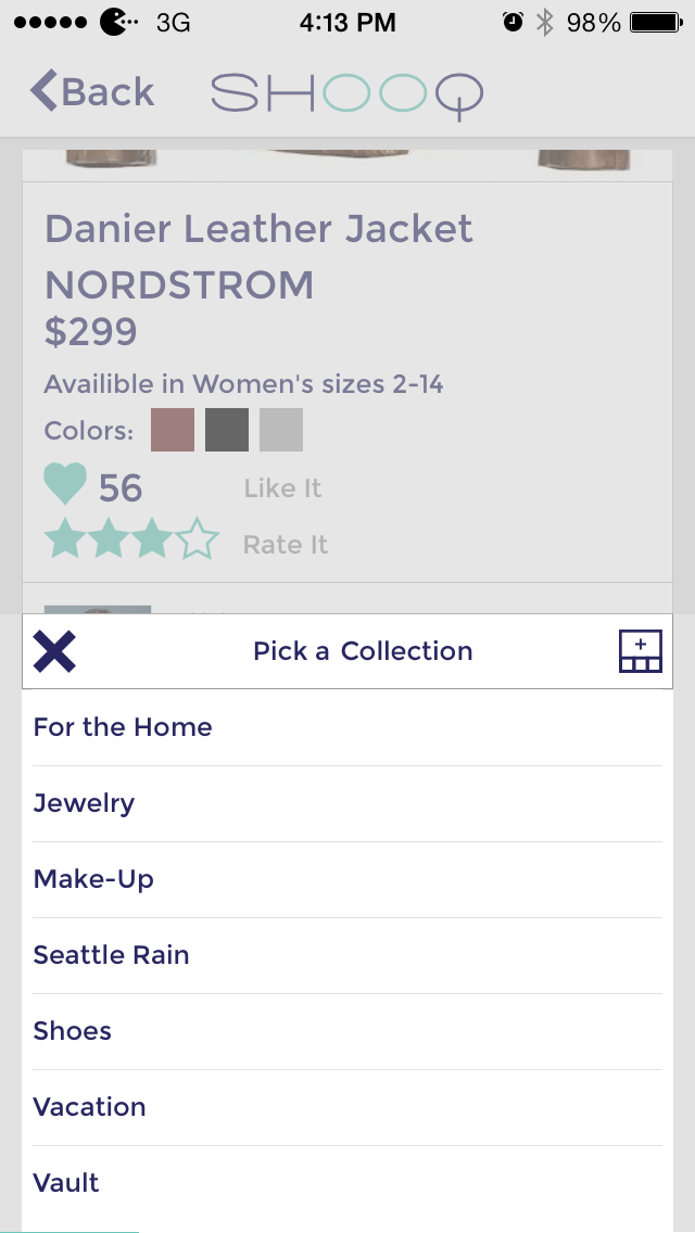 Margaret Darcher Shooq Social Shopping App Screen Design