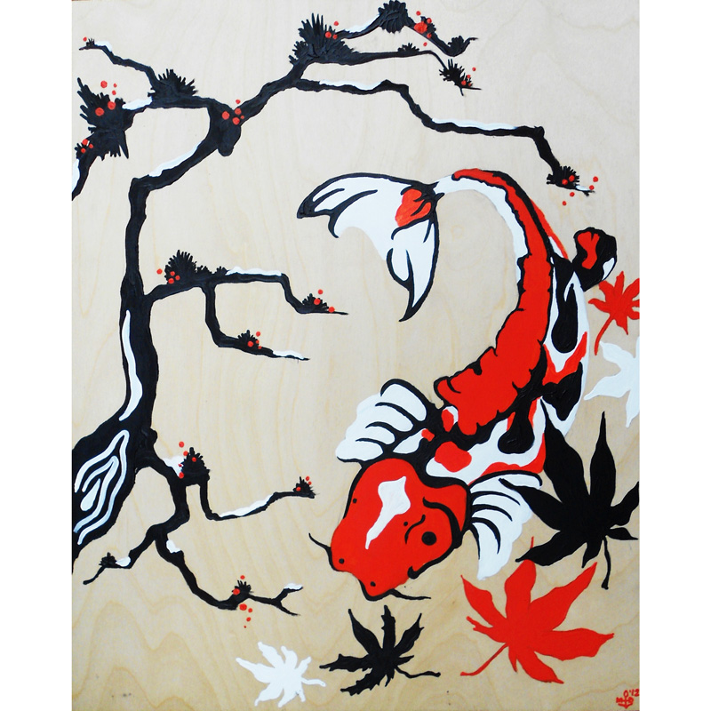 Margaret Darcher Koi Fish Painting