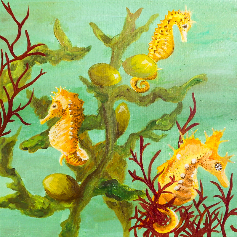 Margaret Darcher Seahorses Painting