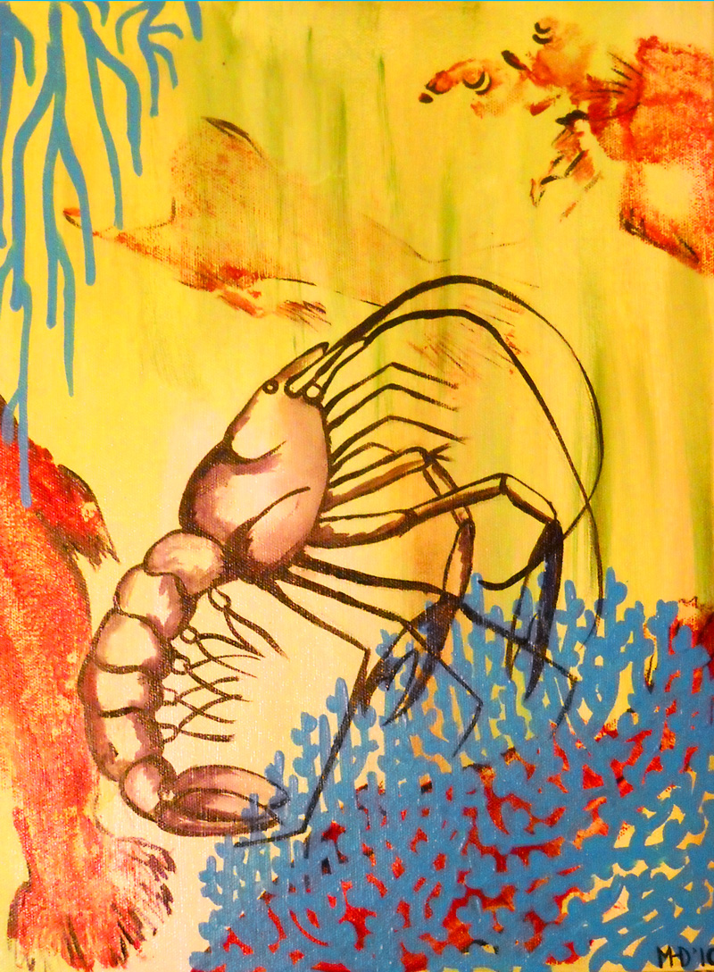 Margaret Darcher Shrimp Painting
